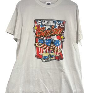 Vintage Y2K Día Nacional de la Salsa (National Salsa Day) Shirt Adult Large